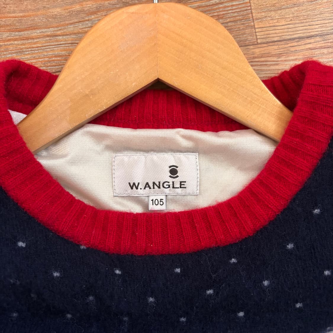 W 와이드앵글 골프 여성 니트 이중 바람막이 윈터 패턴  상품이미지4