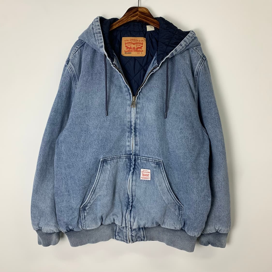 리바이스 포트레로 데님 후디 자켓 미디엄 인디고 상품이미지2