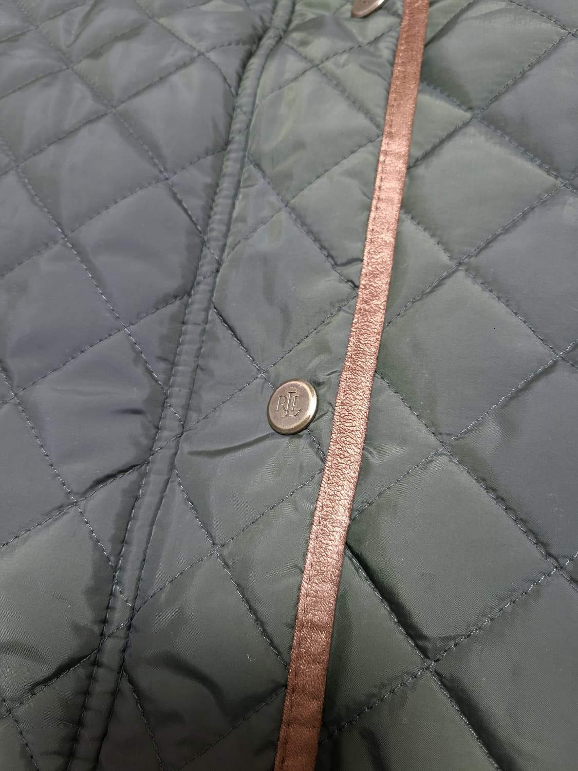 로렌랄프로렌 폭스 스웨이드 트림 퀼팅 코트 점퍼 S 상품이미지6