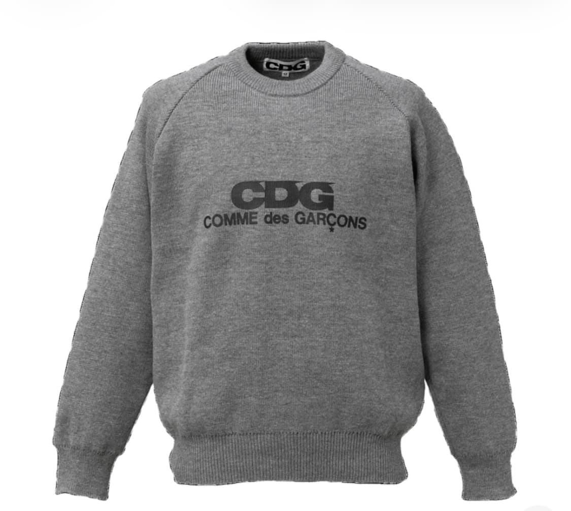 (L) CDG 라운드넥 스쿨 풀오버 그레이 상품이미지1