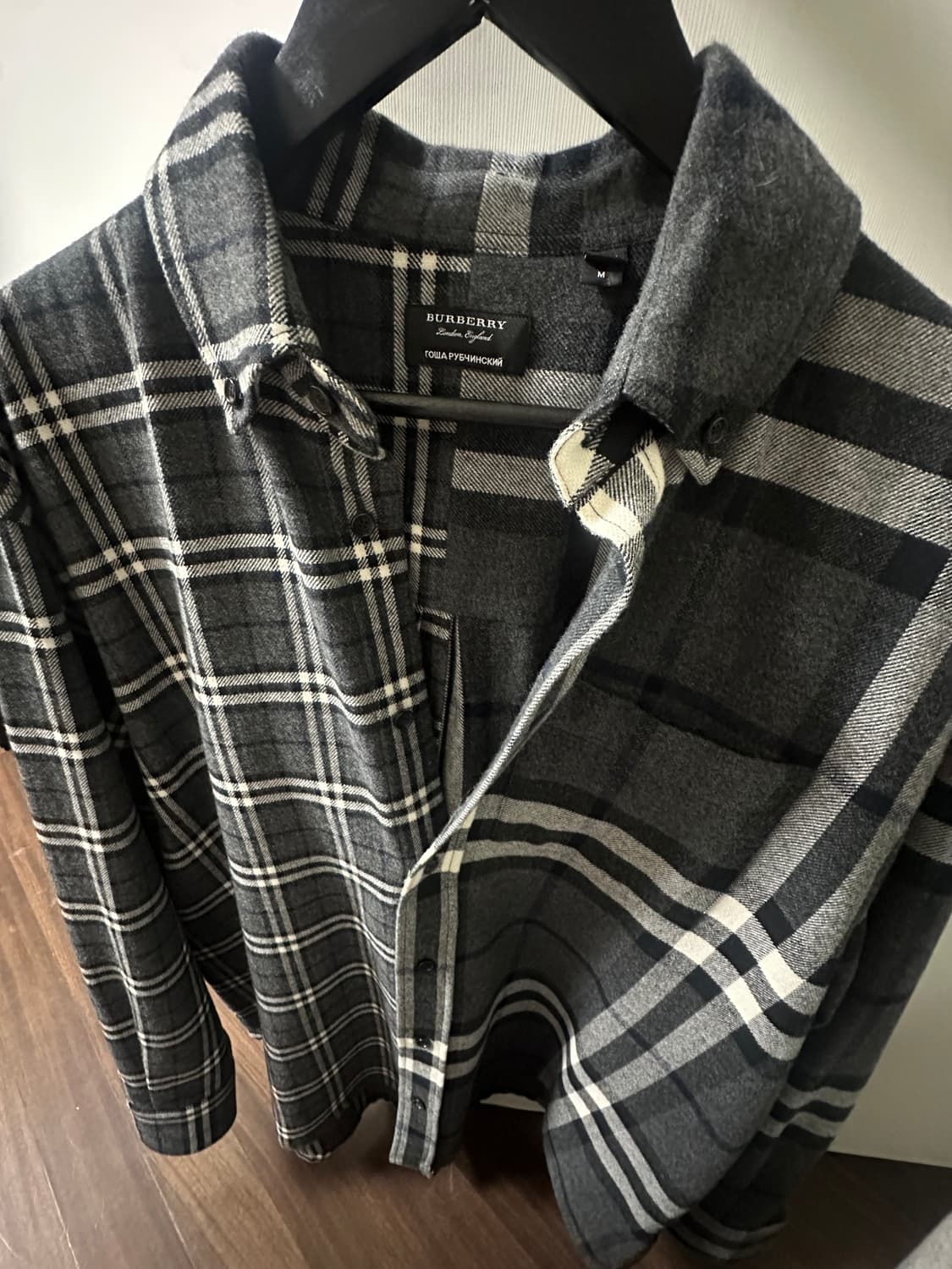 고샤 버버리 챠콜 플라넬 셔츠 상품이미지1