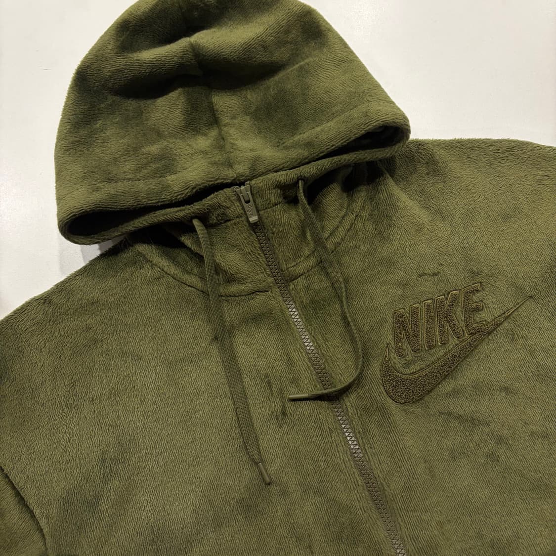 [L] 나이키 올리브 플리스 후드집업 자켓 C935 상품이미지3