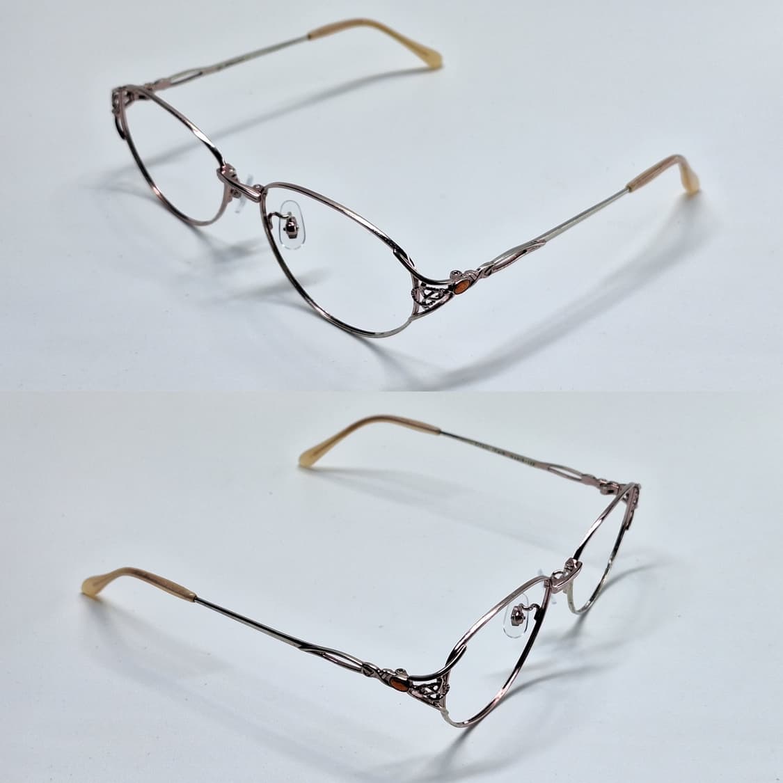 00s 일본 빈티지/ T415 보석 힌지 장식 티타늄 안경테53mm/여성 상품이미지8