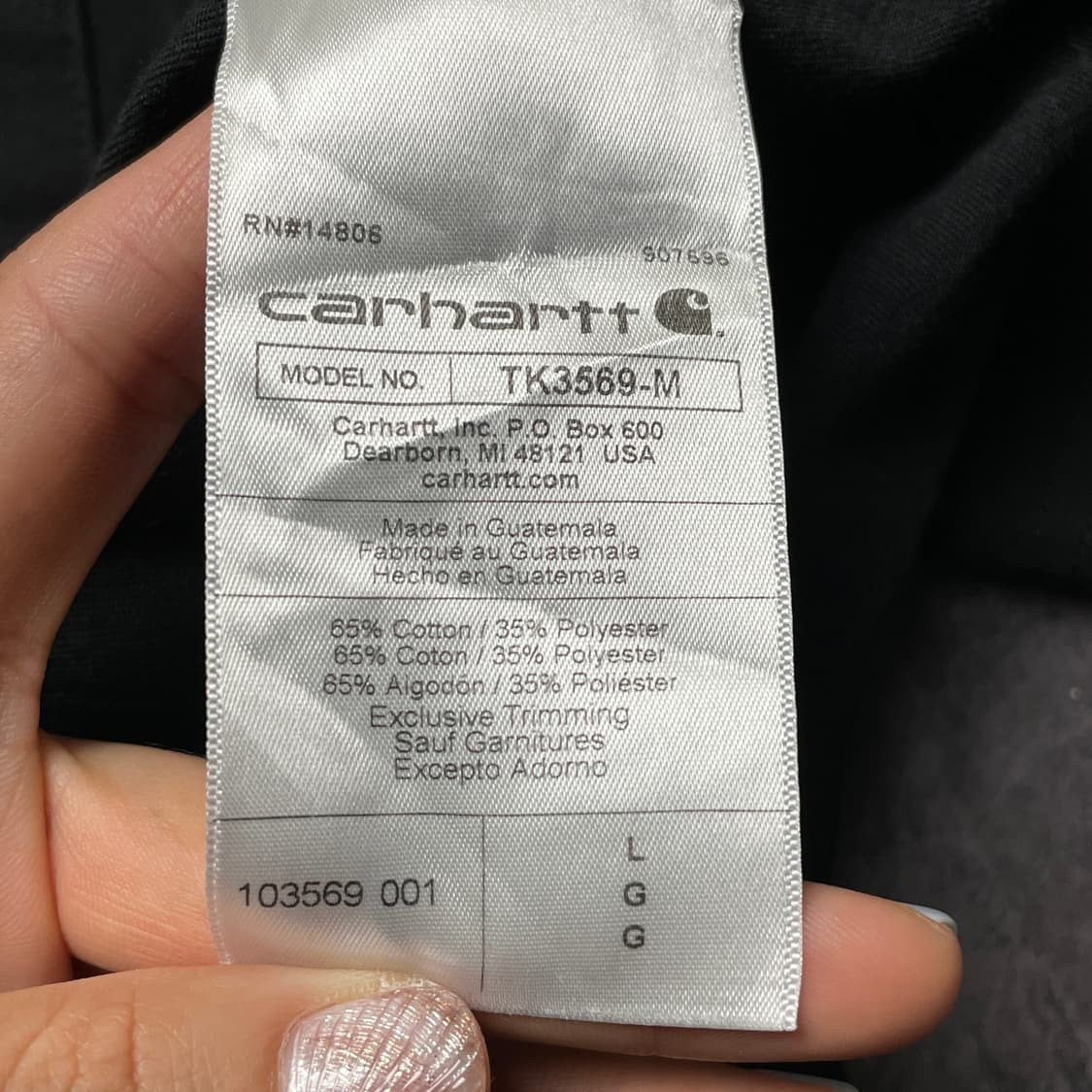 CARHARTT 칼하트 블랙 포켓 반팔 카라티셔츠 A01139 상품이미지10