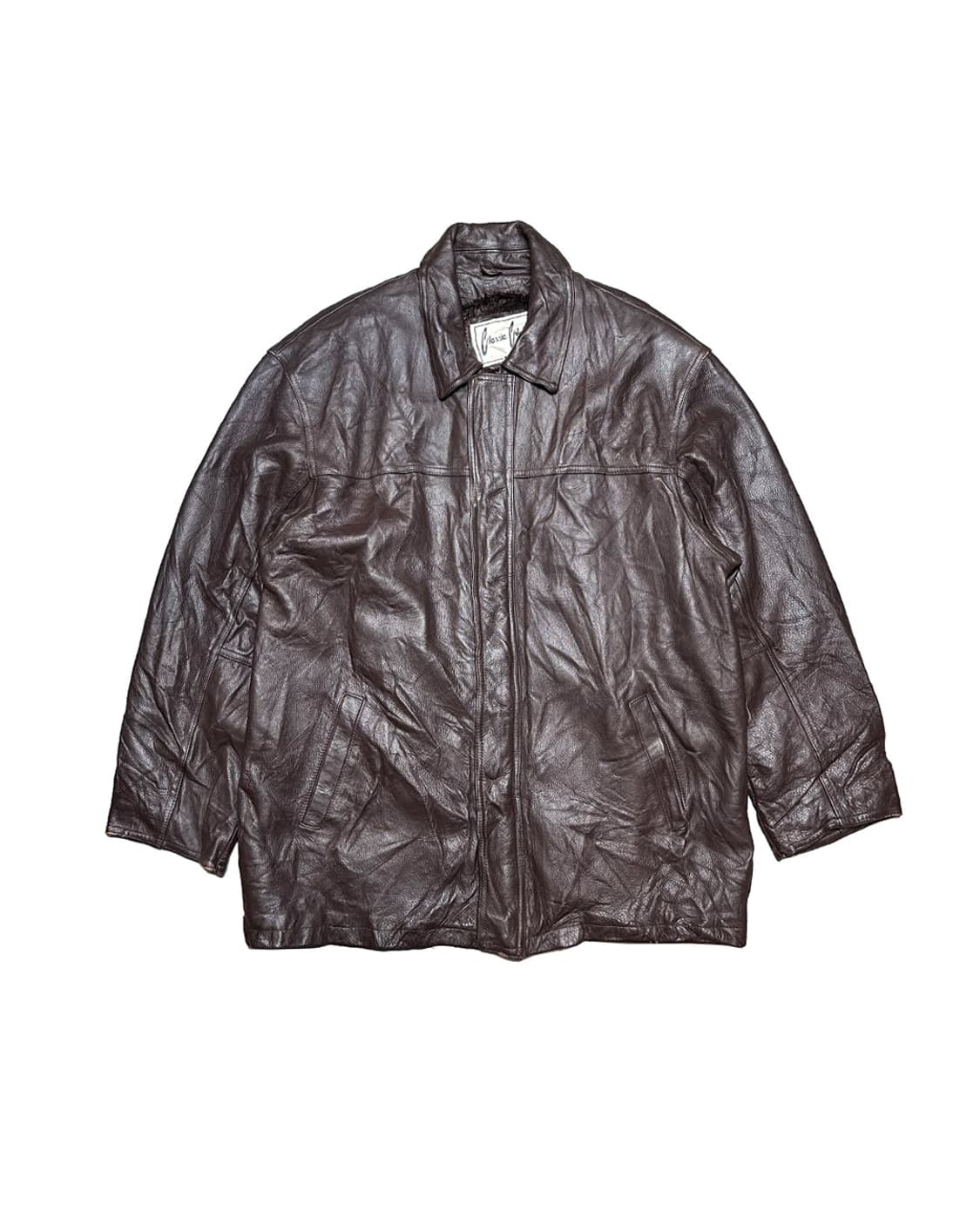 Cougar 헤비 리얼 레더 자켓 코트 상품이미지1