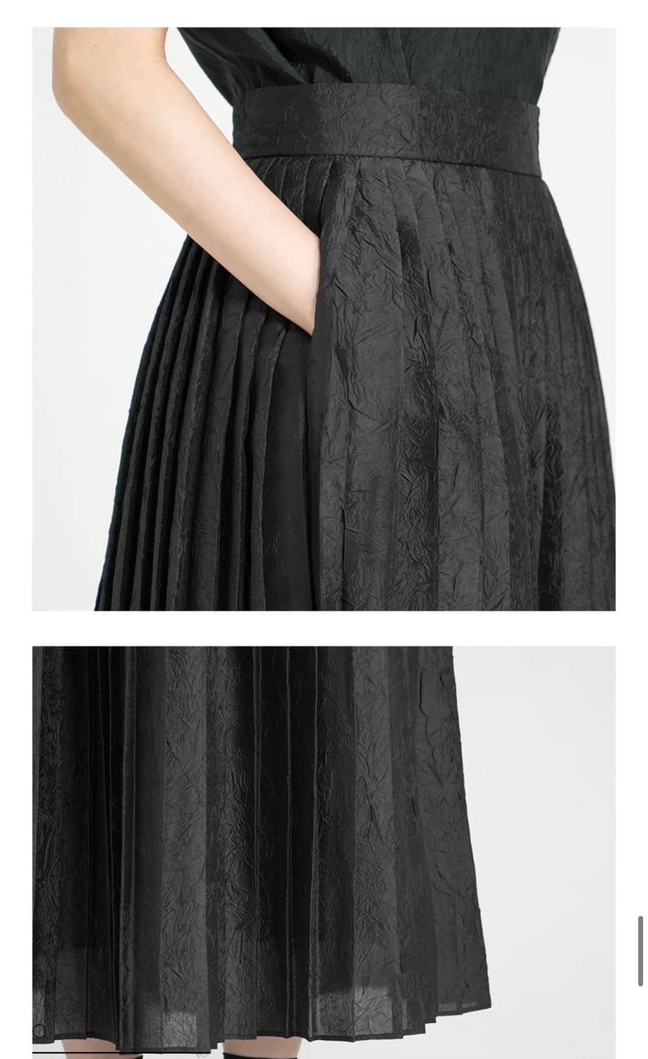 유노이아 Crinkle Pleats Skirt s사이즈 상품이미지2