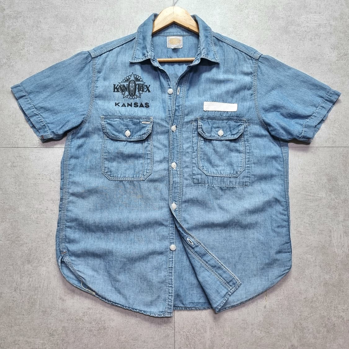 프리휠러스 Bootleggers 40s 스텐실 샴브레이 셔츠 16sz 상품이미지2