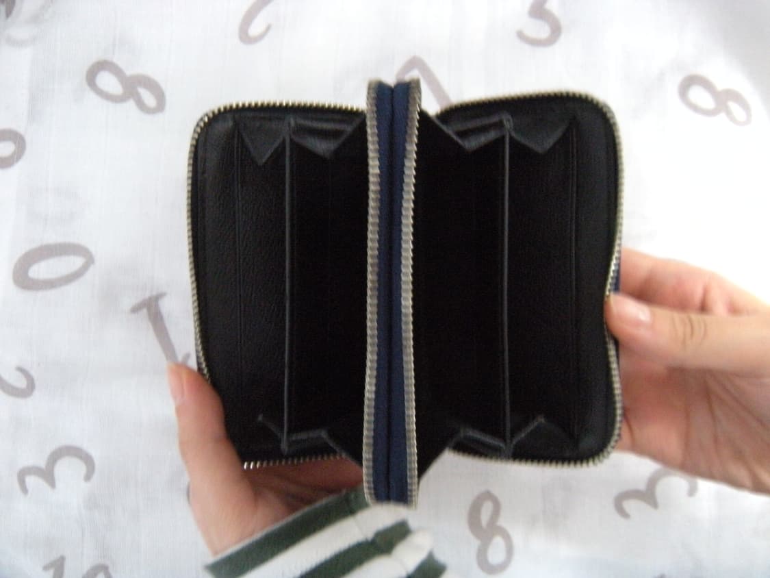 코치 더블지퍼 카드지갑 네이비 상품이미지3