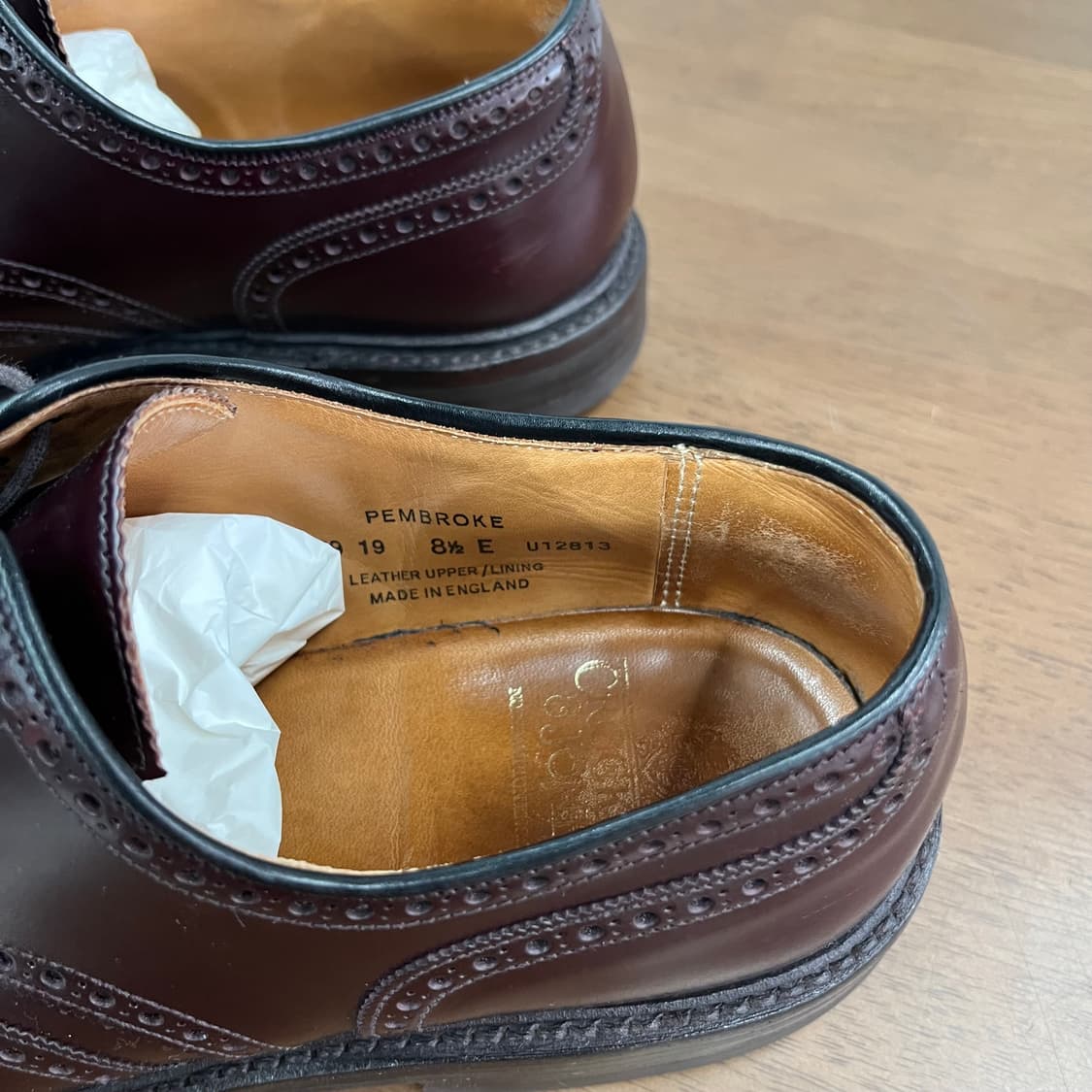 크로켓앤존스 팸브로크 카프스킨 윙팁 Uk8.5 상품이미지3