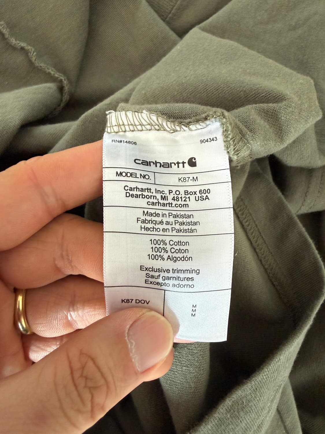 칼하트(Carhartt) 포켓 반팔 티셔츠 상품이미지6