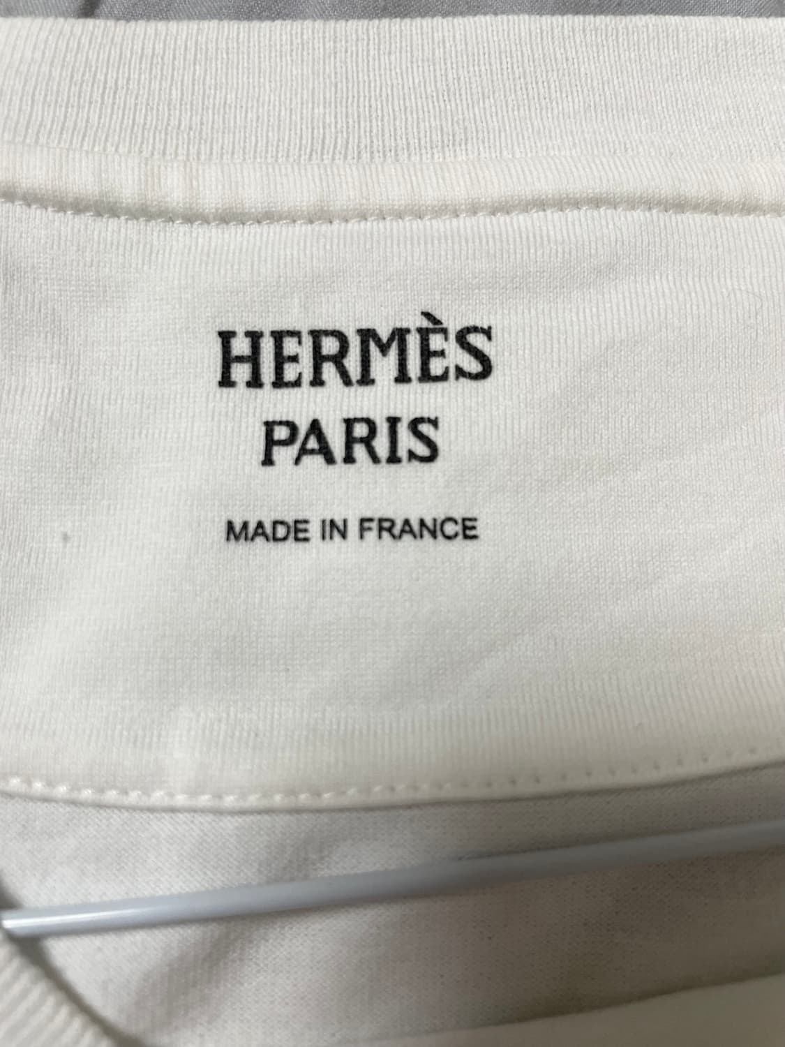 에르메스 샹달자수 여성 흰색 티셔츠 36 정품 상품이미지3