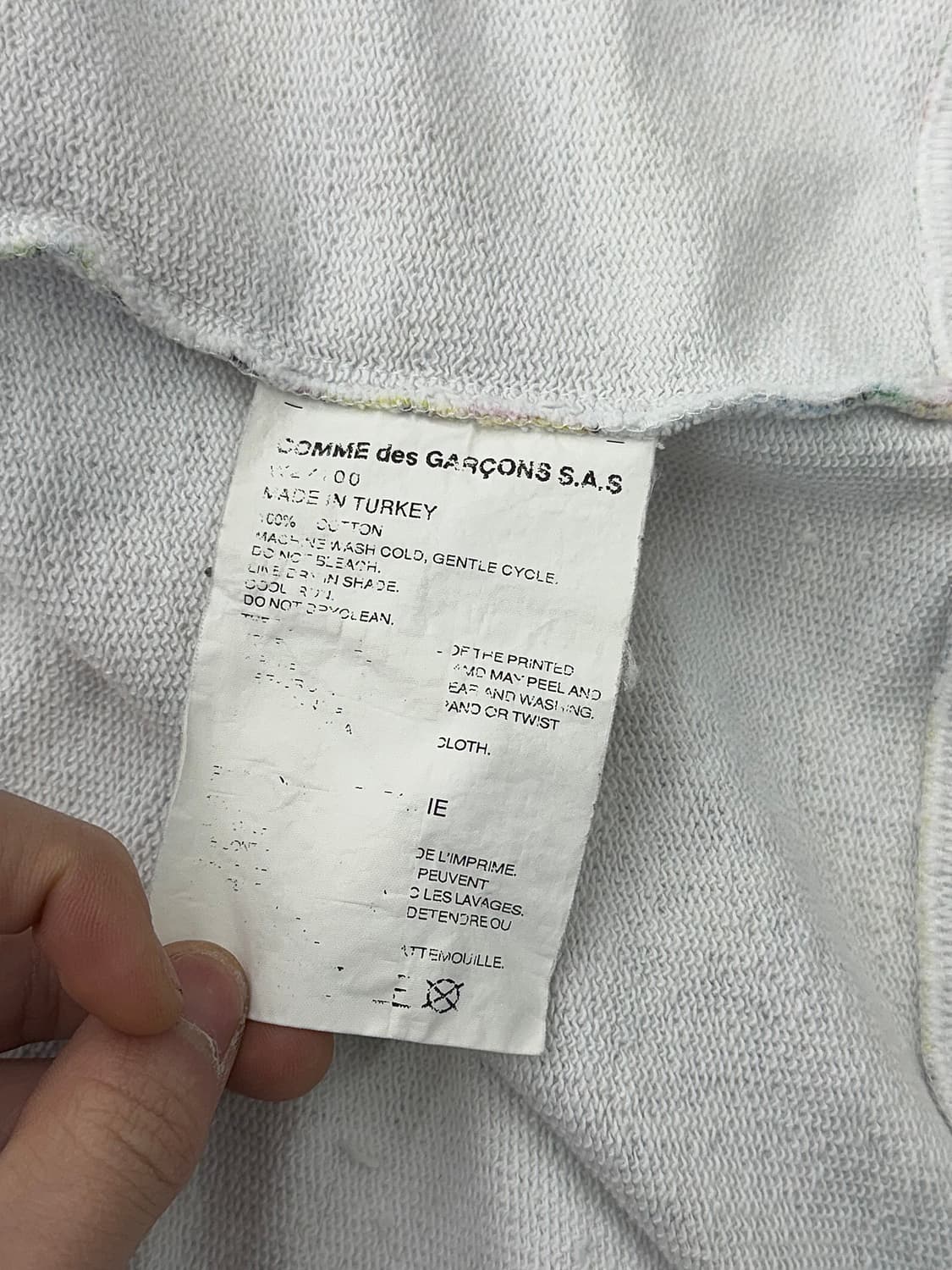 꼼데가르송 셔츠 카툰 프린팅 풀 지퍼 후디 스웨트 자켓 상품이미지8