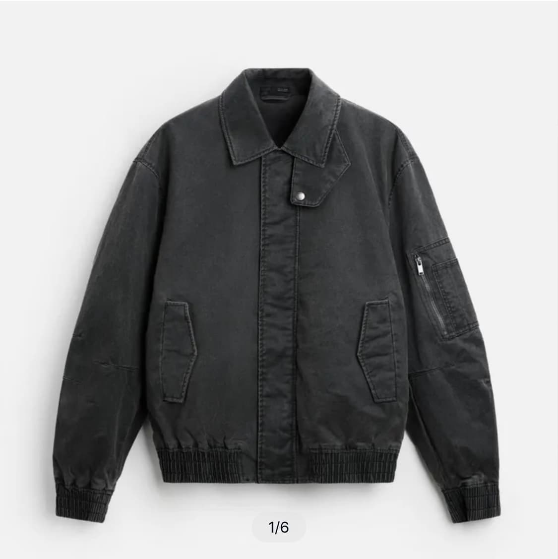 자라 왁스 워시드 자켓 그레이 M 상품이미지1