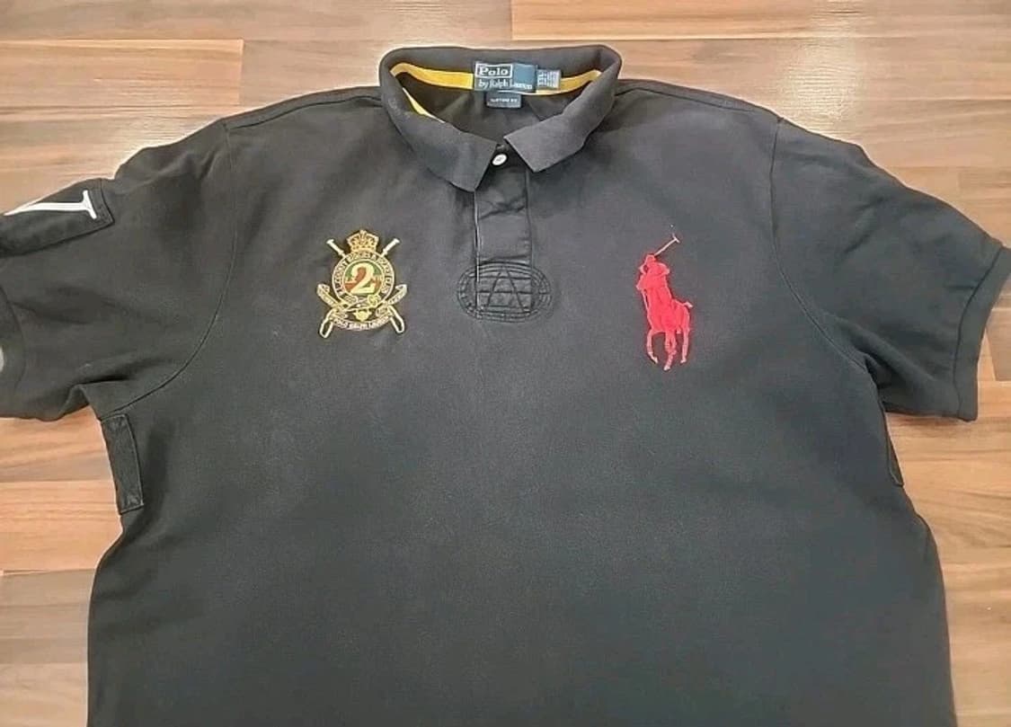 폴로 랄프로렌 빅포니 컨트리 크레스트 카라티 블랙 레드 상품이미지2