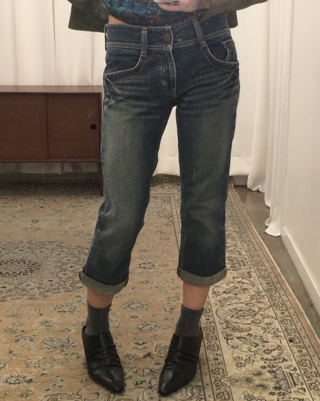 데님 카프리 팬츠 상품이미지2