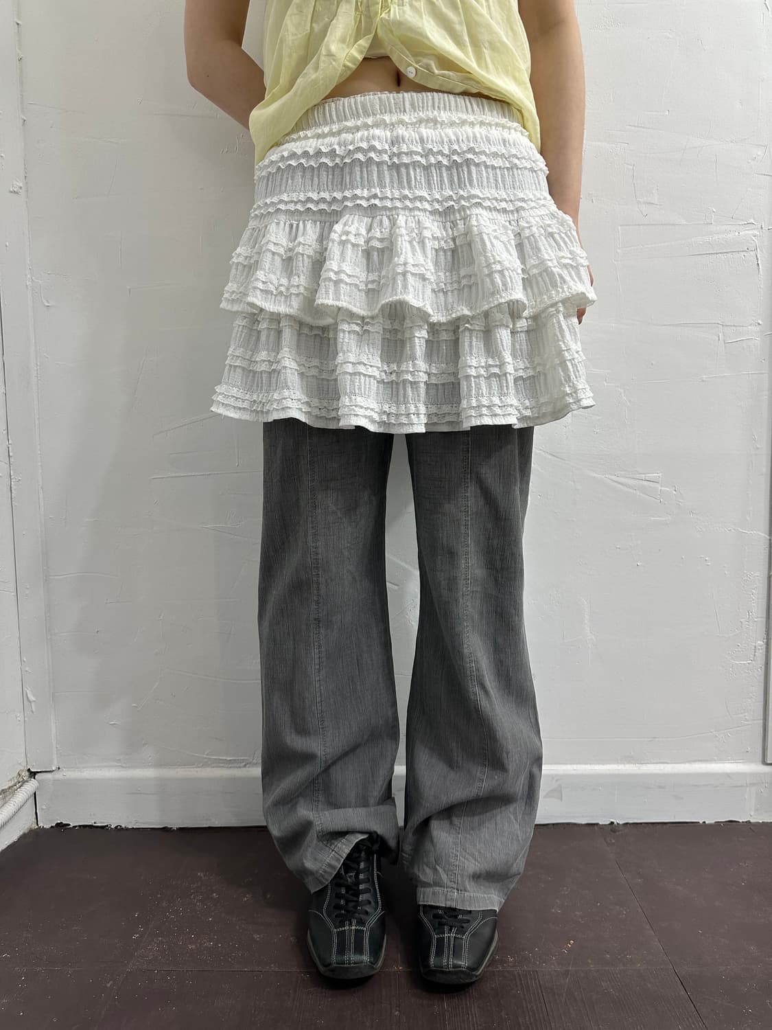 philly white lace mini skirtpants 상품이미지2