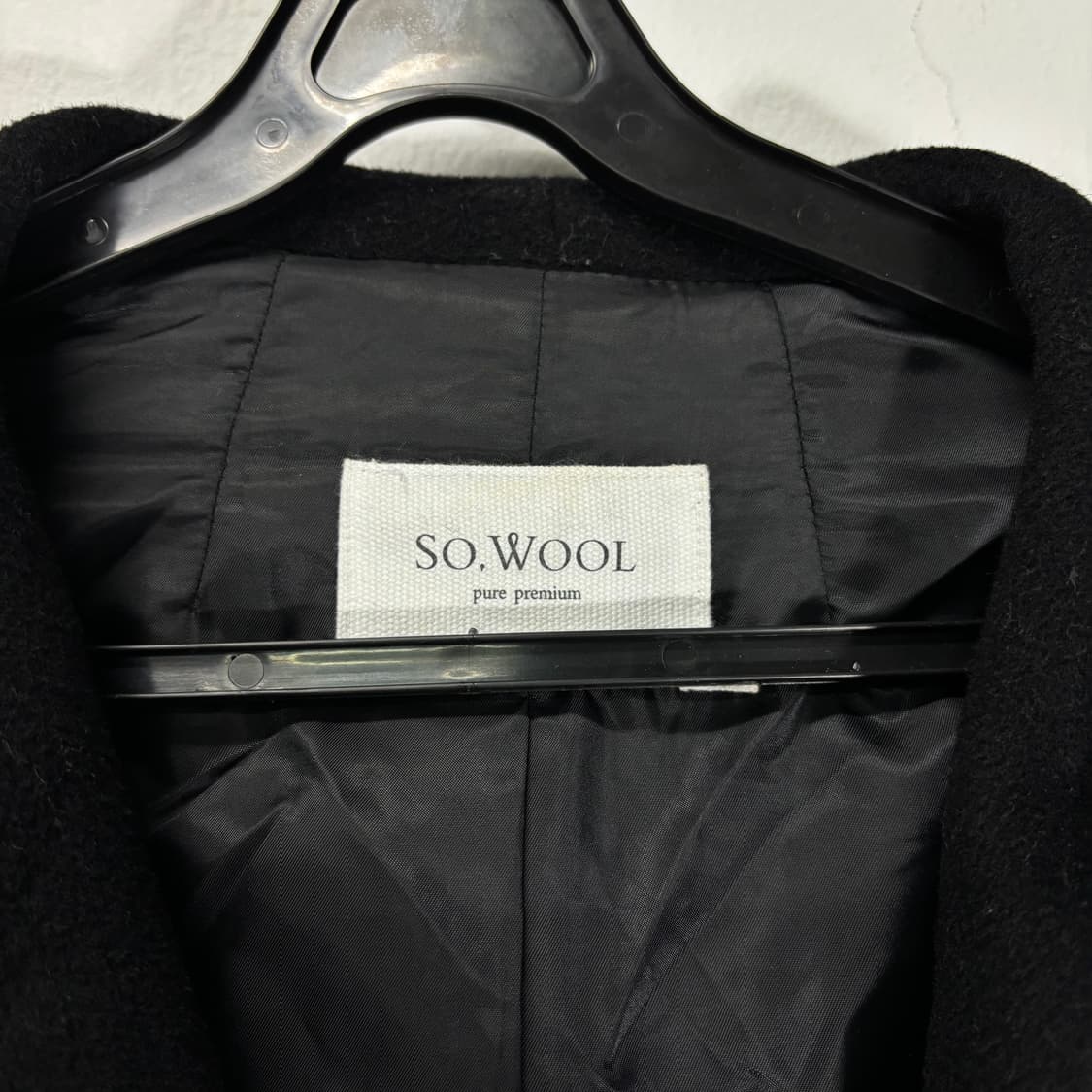 우먼FREE SOWOOL 소울 블랙 여우모피 후드 울코트 상품이미지5