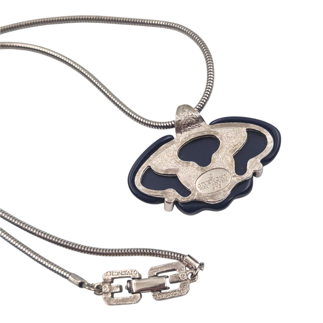 76s 지방시 비쥬 코스튬 네이비 쉘 목걸이 상품이미지5