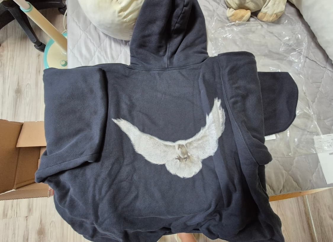 이지갭 발렌시아가 도브 후드 M 워시드 블랙 상품이미지2