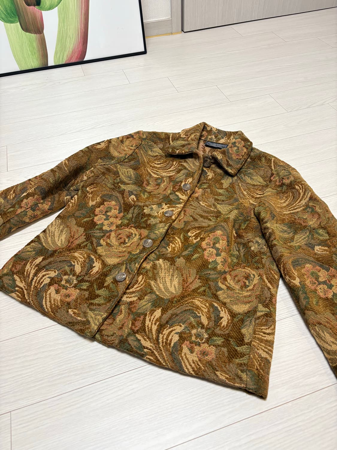 빈티지 패턴 자카드 자켓 55사이즈 상품이미지1