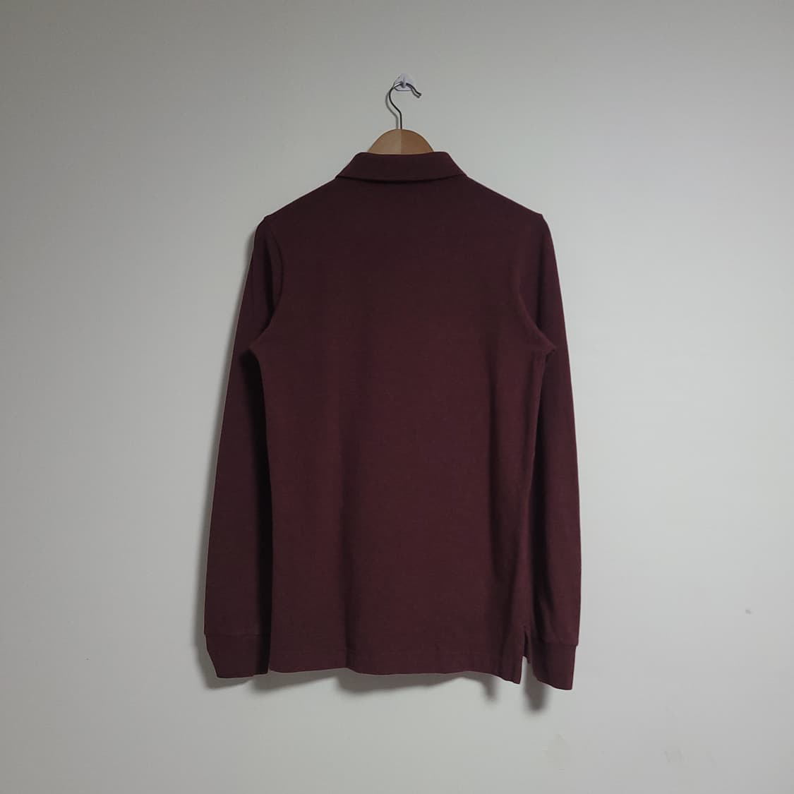 (95) HAZZYS 헤지스 버건디 긴팔 카라 티셔츠 상품이미지4