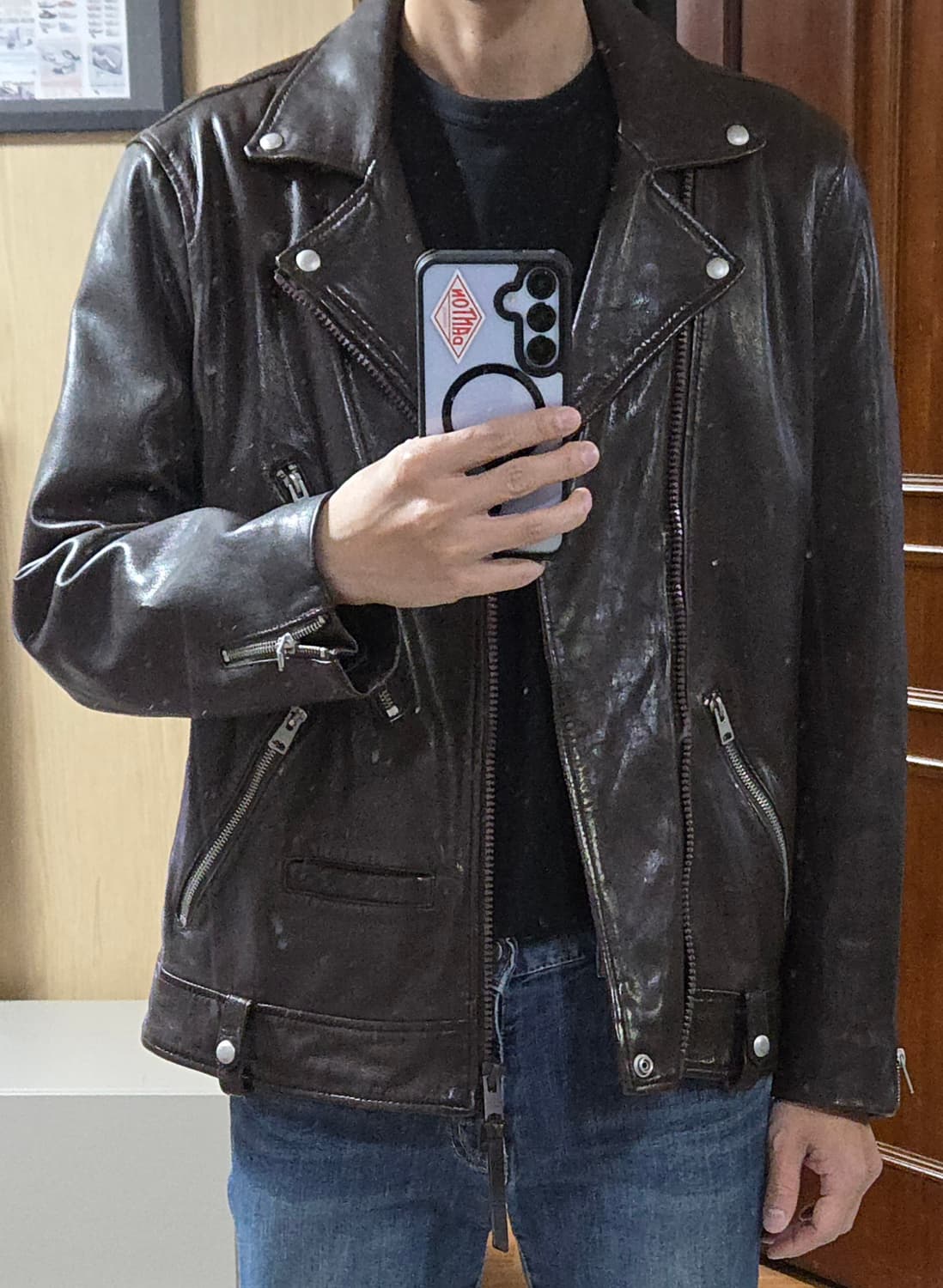 (착샷) 올세인츠 가죽자켓 무이어 바이커 muir 상품이미지7