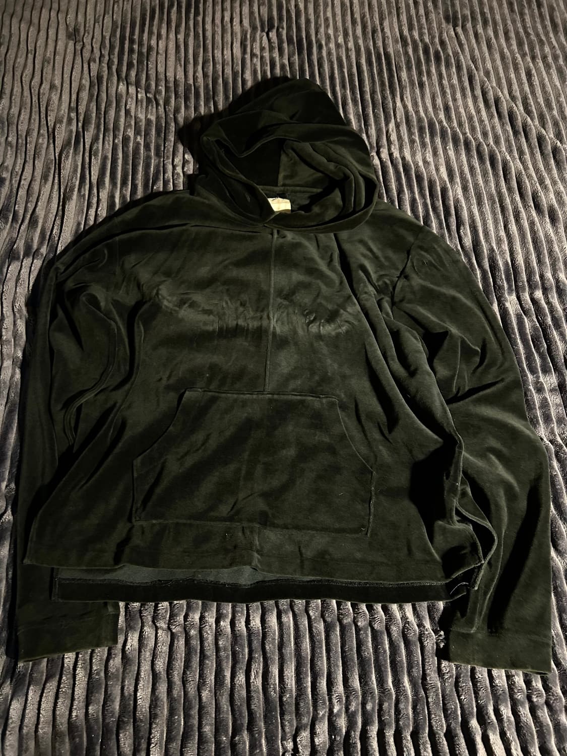 Velvet Black Slim Hoodie  상품이미지1