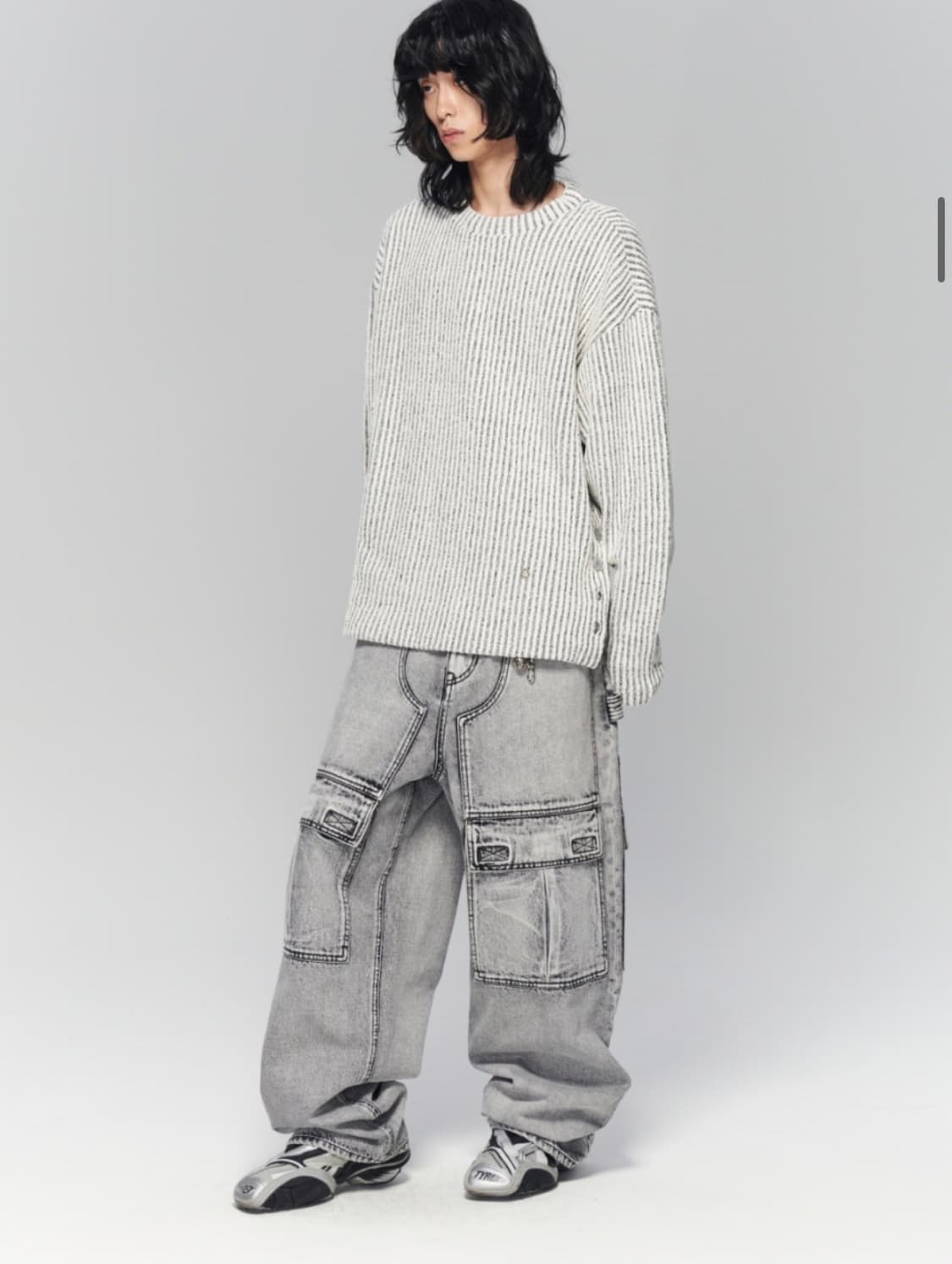 CARPENTER DENIM PANTS GREY 상품이미지6