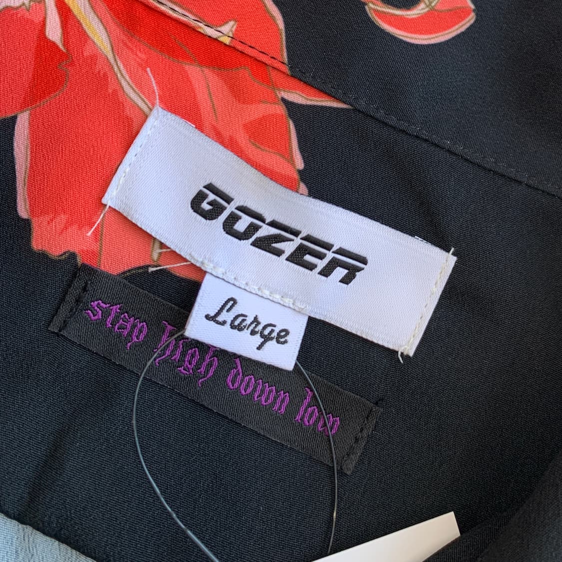 고저 GOZER 플라워 패턴 하와이안 반팔셔츠  1565 상품이미지5
