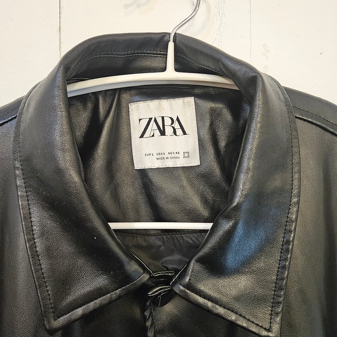 자라 블랙 레더 코치 자켓 L 상품이미지2
