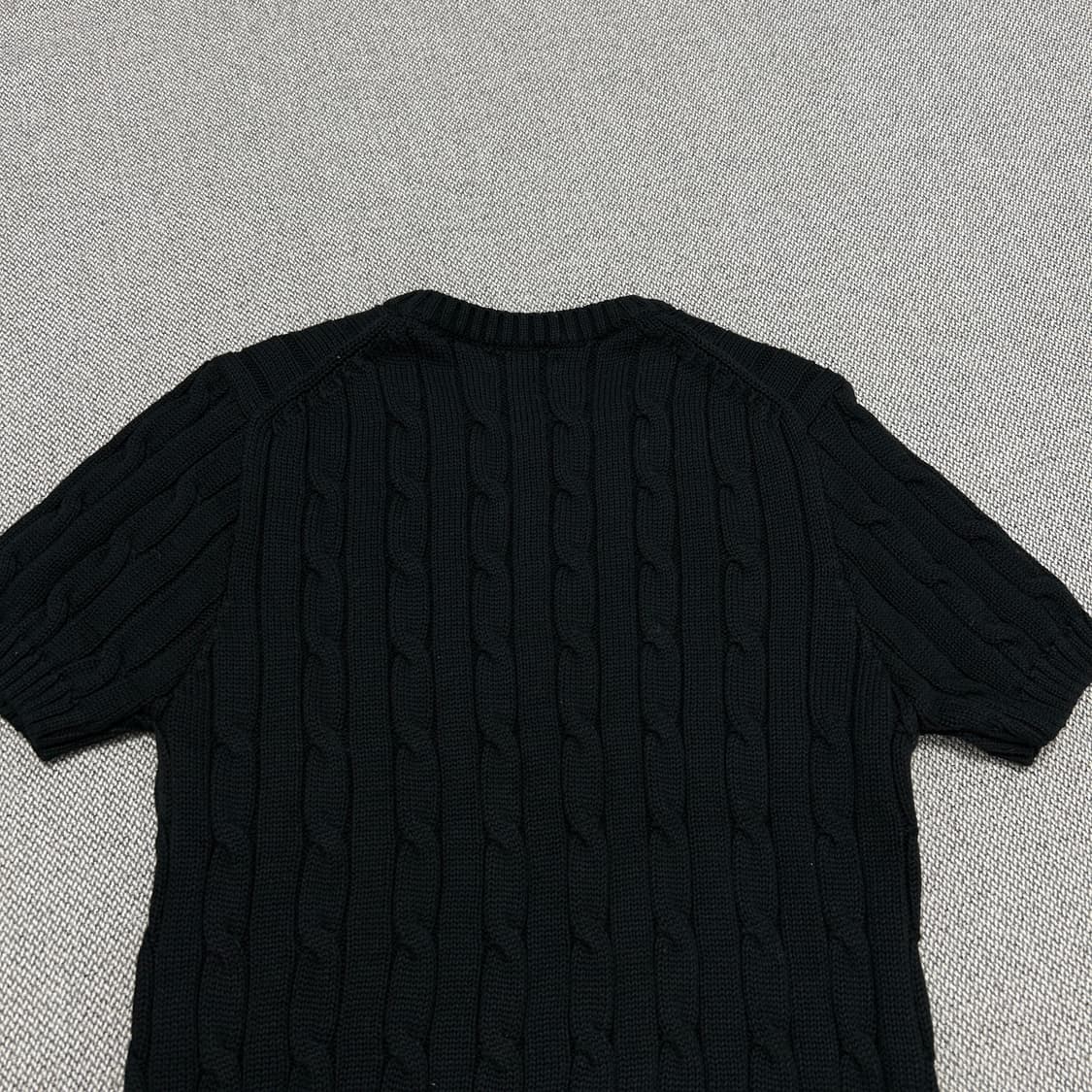 폴로 우먼스 QR라벨 반팔 케이블니트(L) 상품이미지4