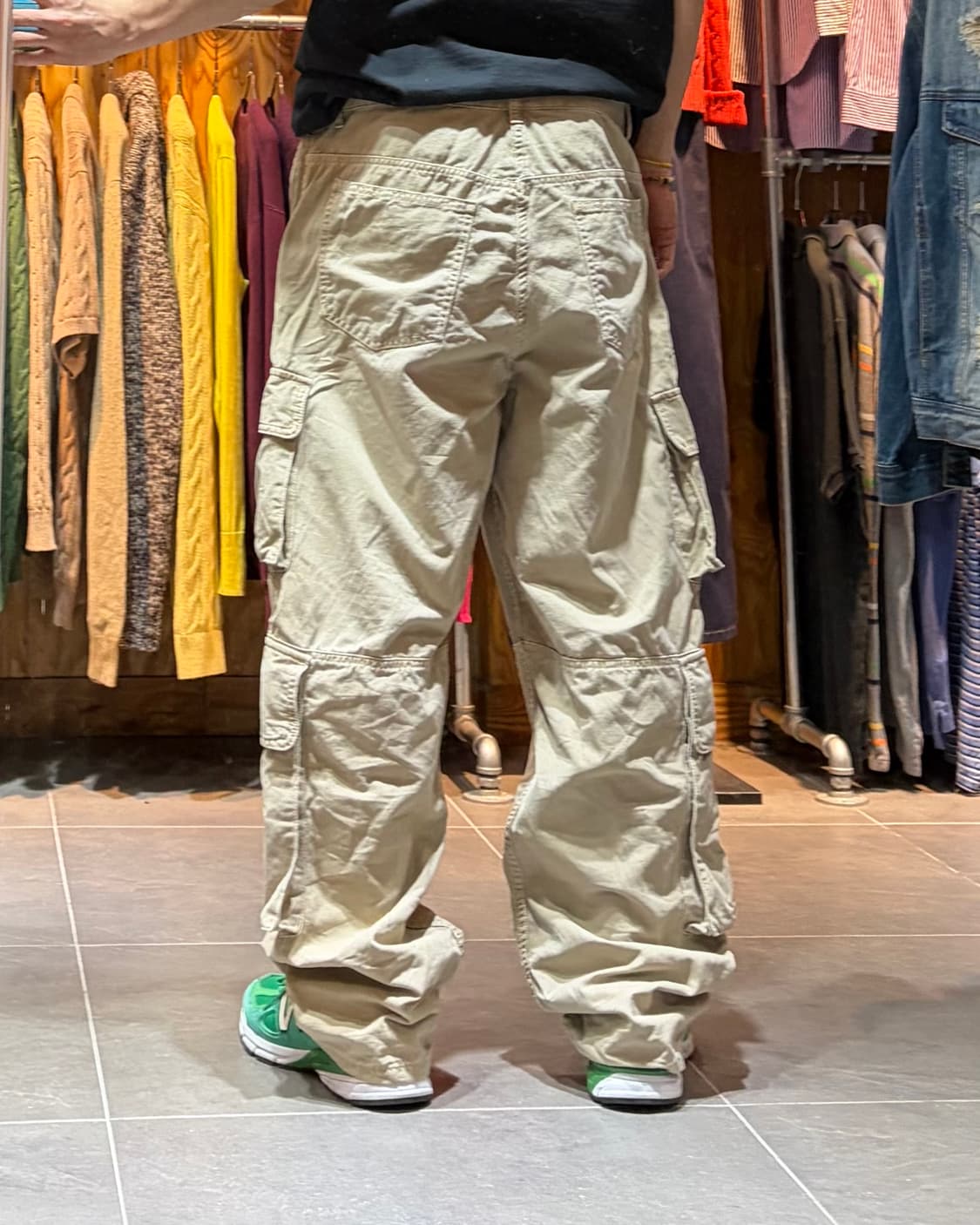 35in ZARA 자라 4포켓 절개 베이지 카고팬츠 상품이미지2