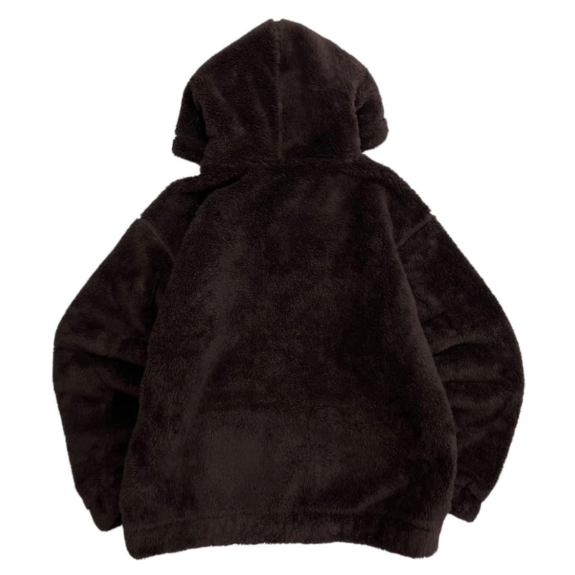 후아유 센터로고 브라운 후리스 후드집업 S 상품이미지5