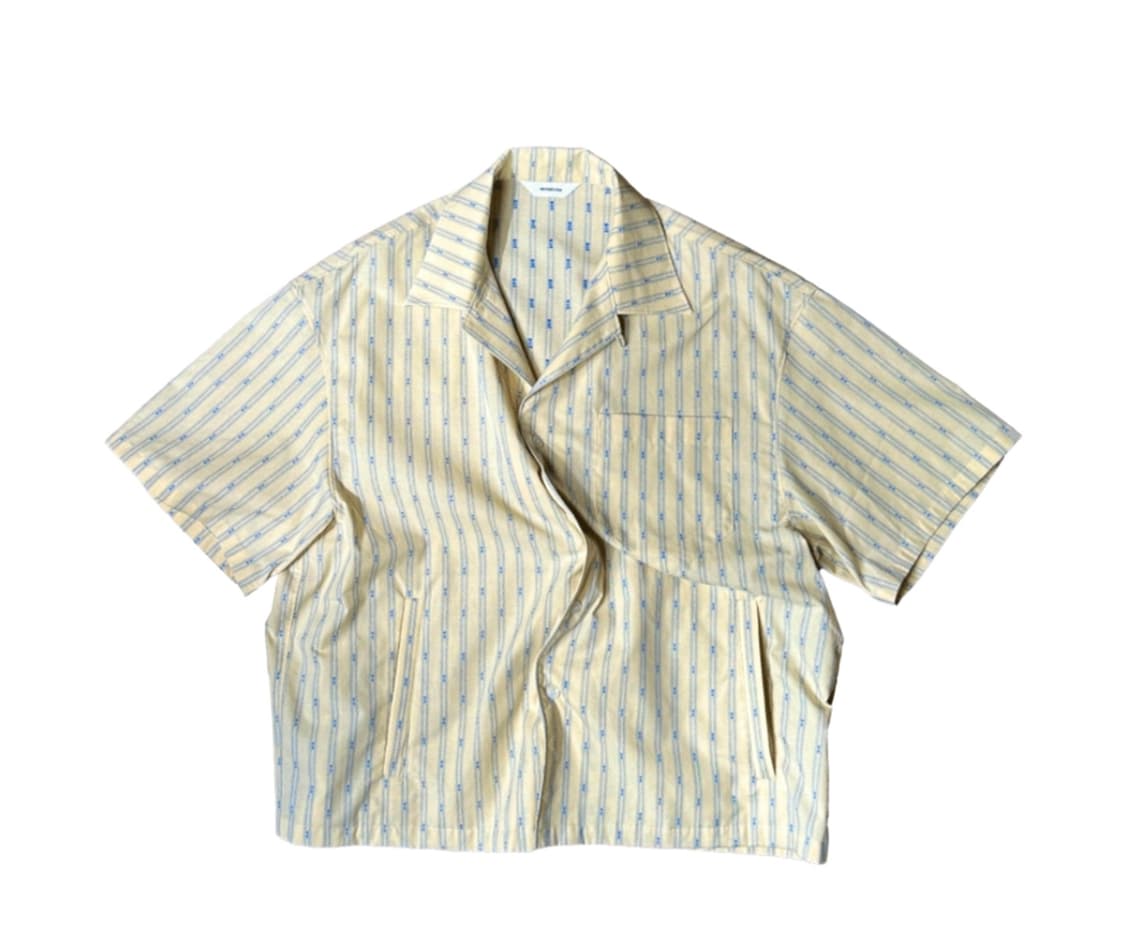 [1] 논노드 베케이션 셔츠 옐로우 스트라이프 상품이미지1