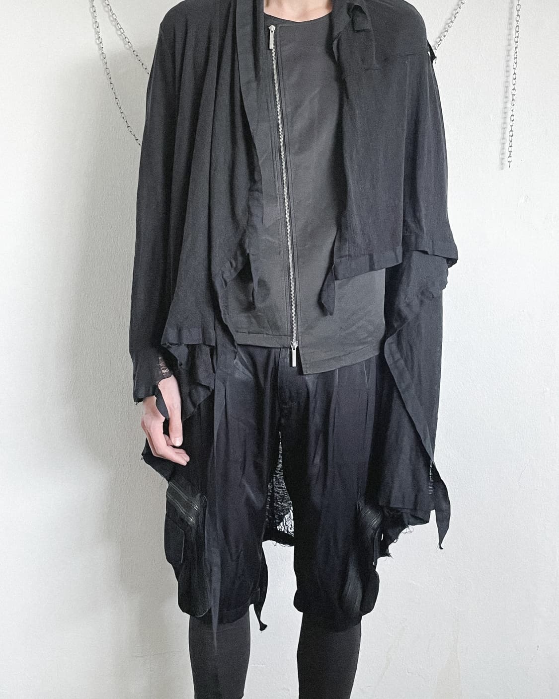 aleksandr manamis 드레이프 디스트로이드 가디건 상품이미지1