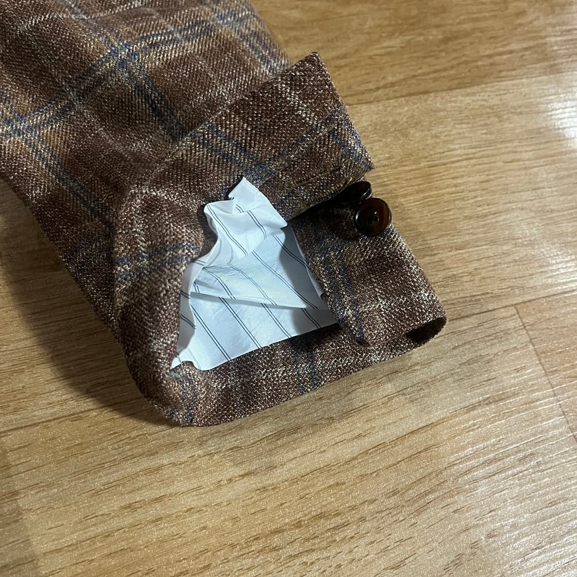 [97] 수트서플라이 타탄체크 린넨실크 자켓 상품이미지5