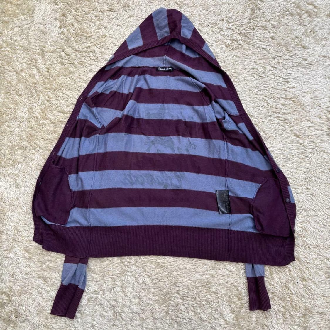 히스테릭 글래머 보더 니트 후드 가디건 상품이미지5