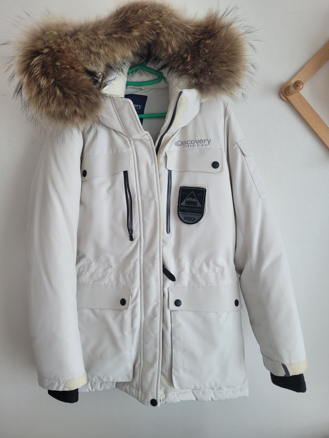 디스커버리 여성 패딩 85사이즈 아이보리 상품이미지1