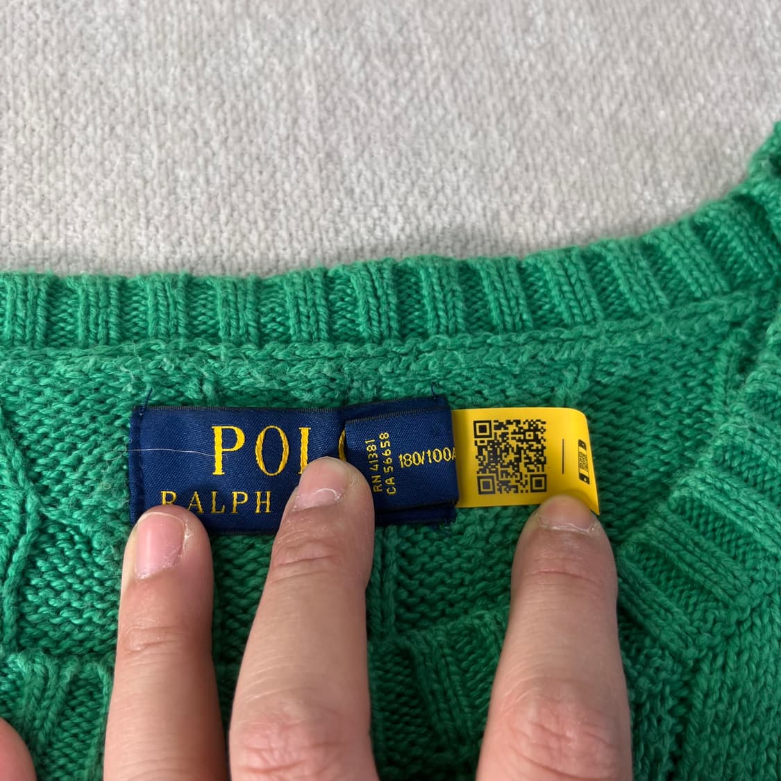 100 폴로랄프로렌 신형라벨 꽈배기 니트 상품이미지4