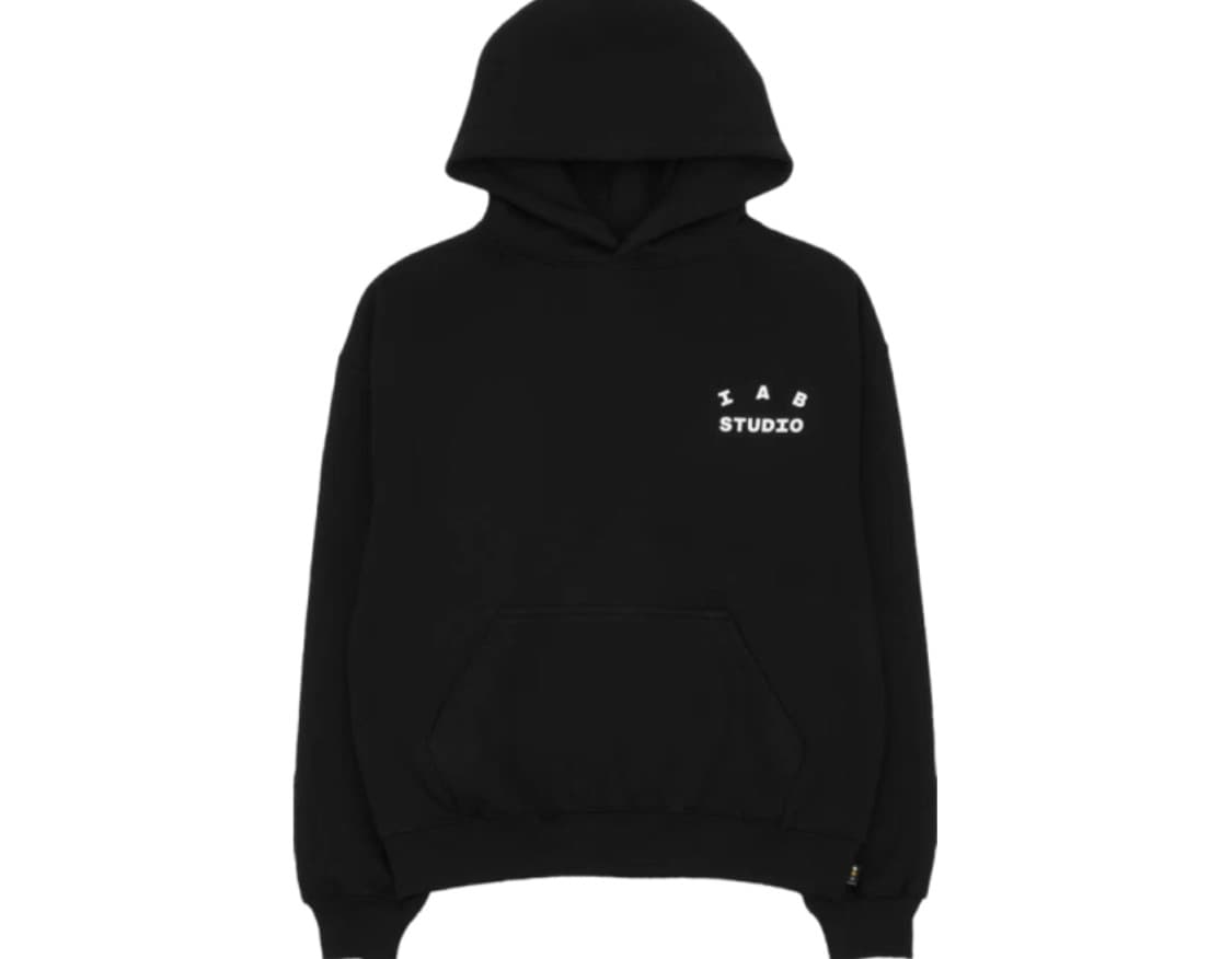 XXL , 미시착 새상품) 아이앱 스튜디오 후드티셔츠 블랙  상품이미지2
