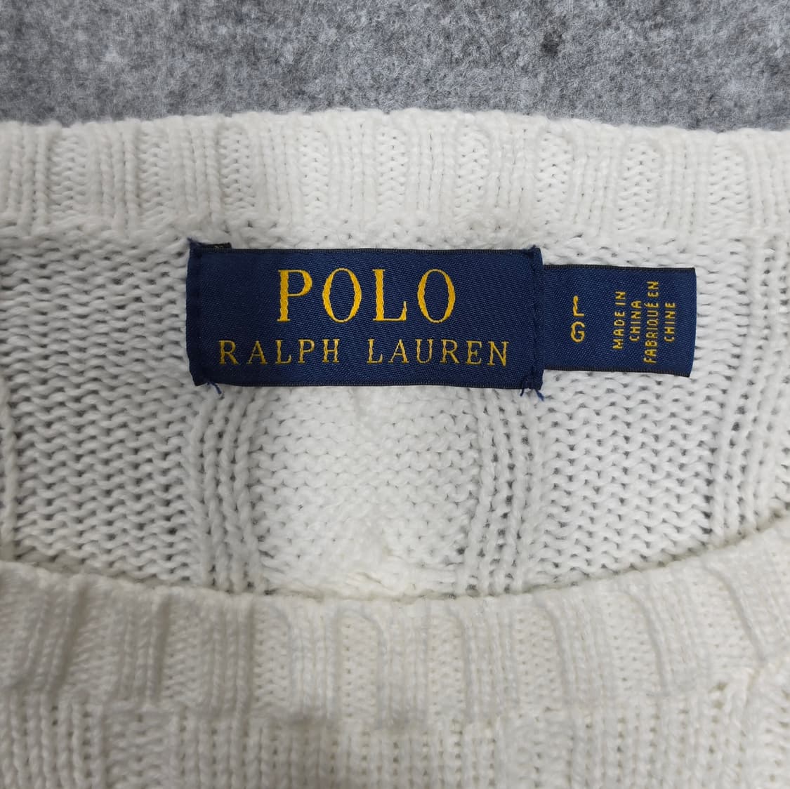 폴로 랄프로렌 꽈배기 케이블 니트 네이비포니 L 상품이미지4