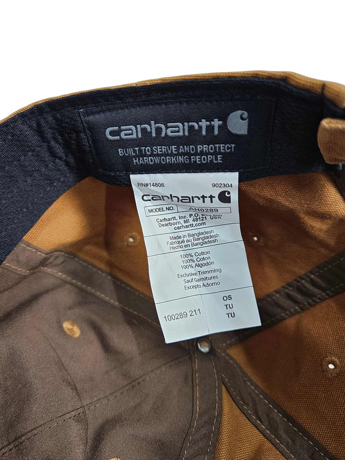 칼하트 캔버스 볼캡 카멜 상품이미지5