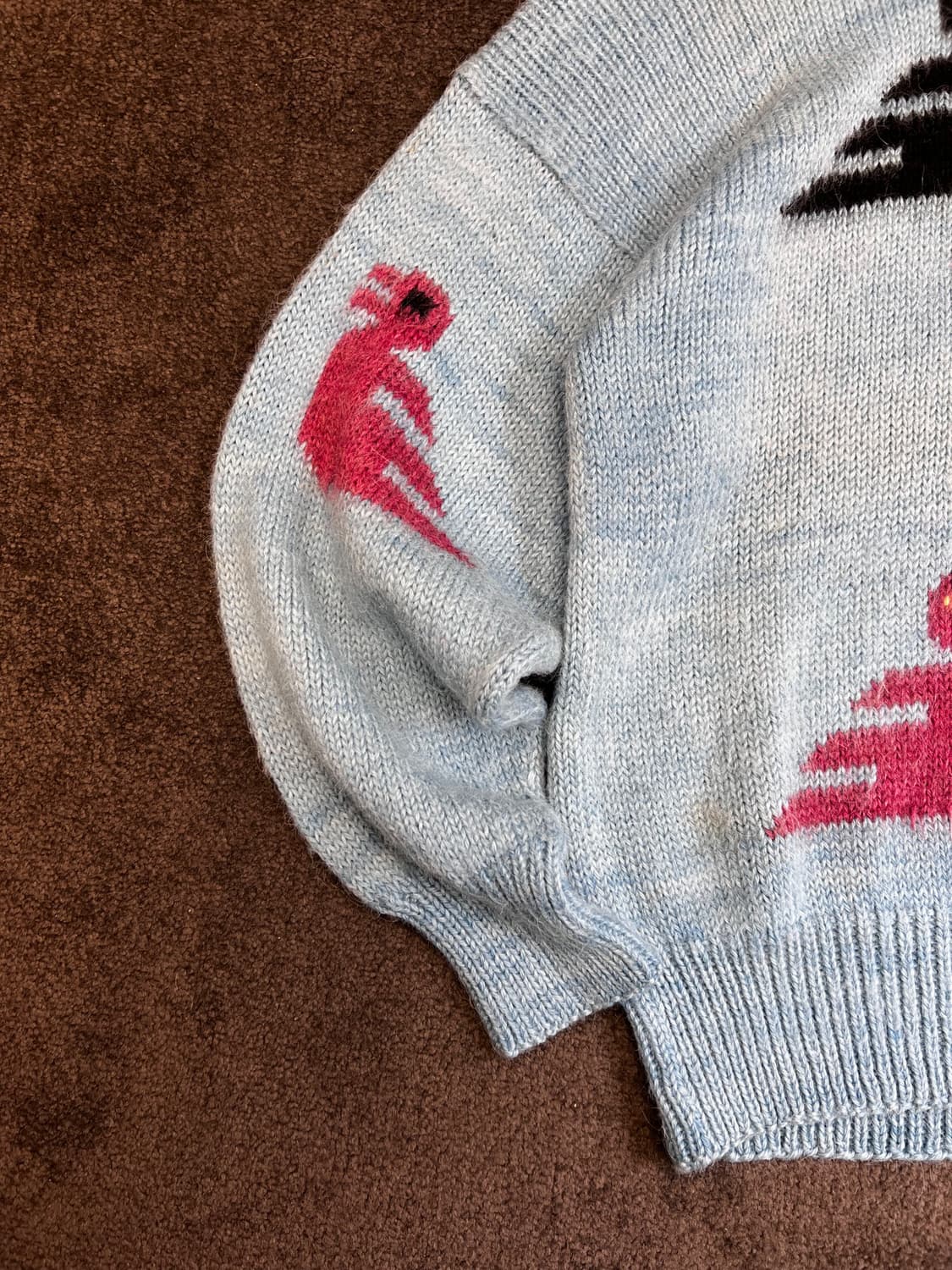 새 모티브 니트 스웨터 상품이미지4