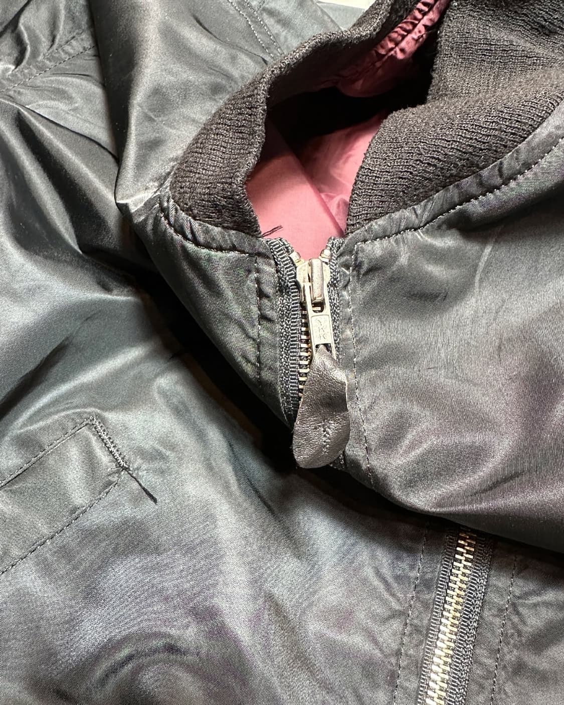 할리데이비슨 로고 나일론 붐버 자켓 made in usa 상품이미지5
