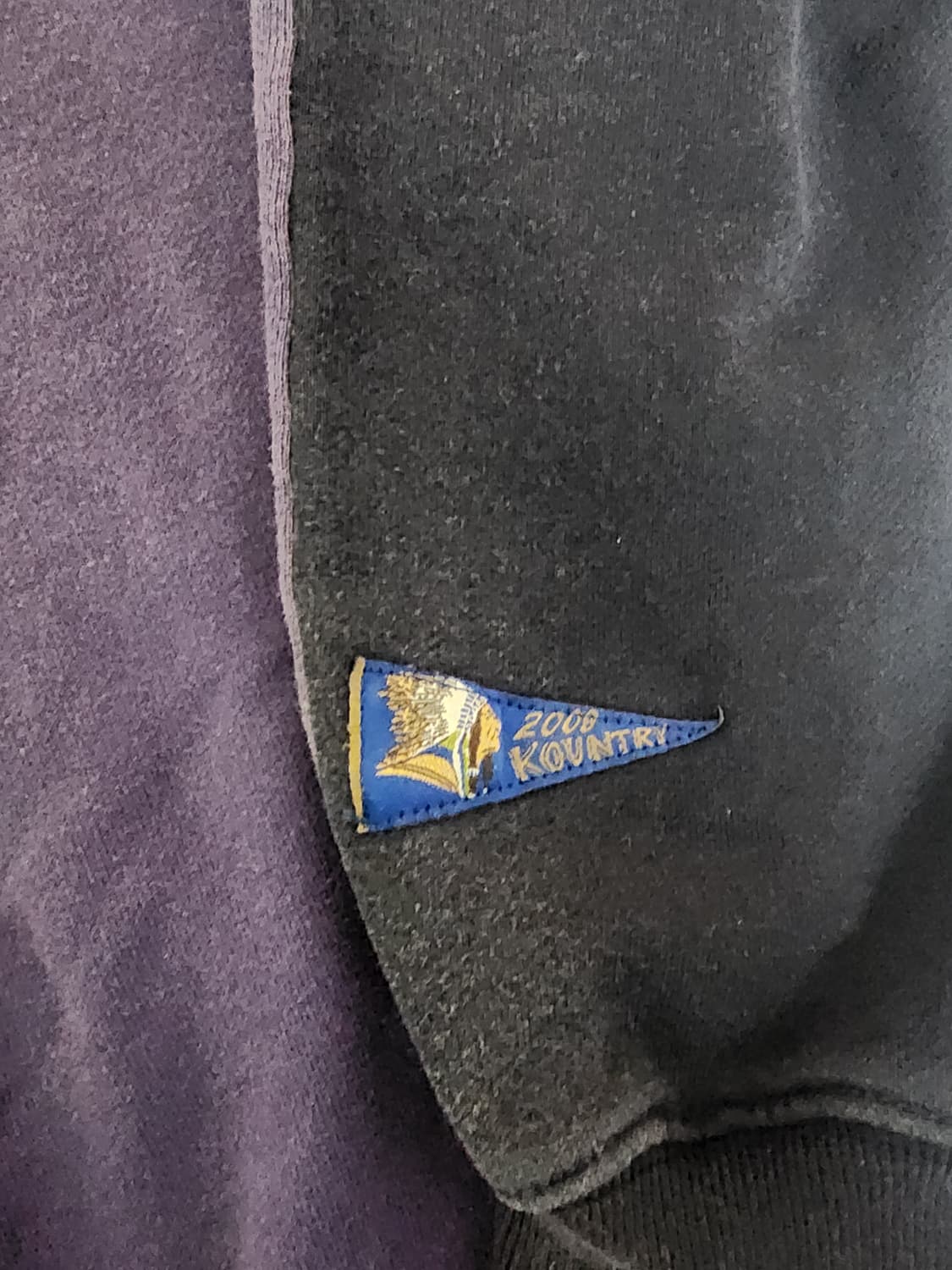 캐피탈(Kapital) 투톤 빅 플리스 스웻셔츠 블랙 퍼플 상품이미지6