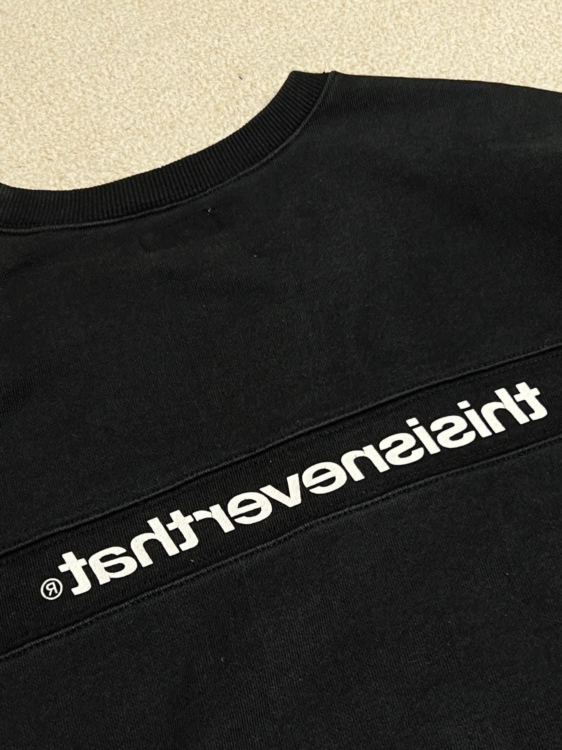 디스이즈네버댓 디네댓 로고 맨투맨 M 블랙 상품이미지6