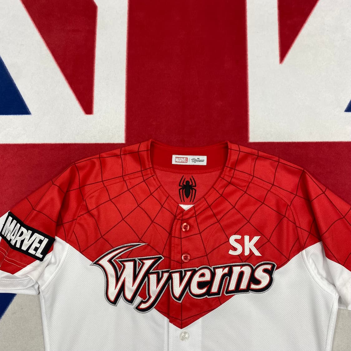sk와이번스 마블 스파이더맨 유니폼 95 상품이미지2