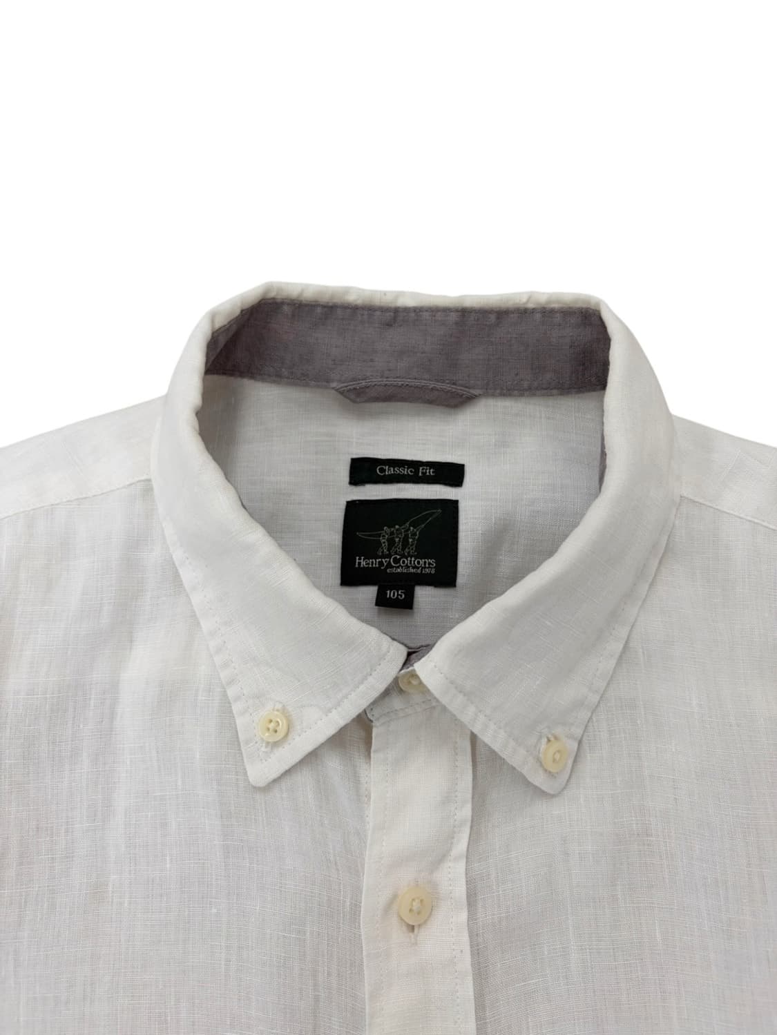 헨리코튼 린넨 반팔셔츠 (XL)  상품이미지3