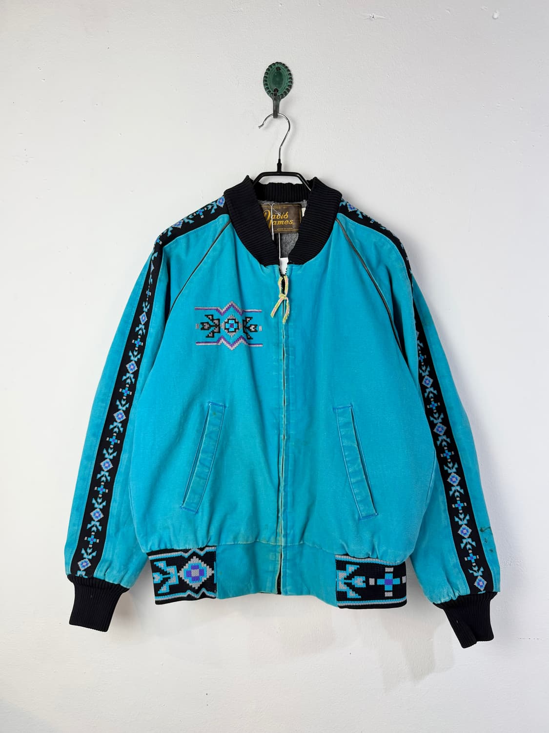 80s David James 터콰이즈 사우스웨스턴 블루종 상품이미지1