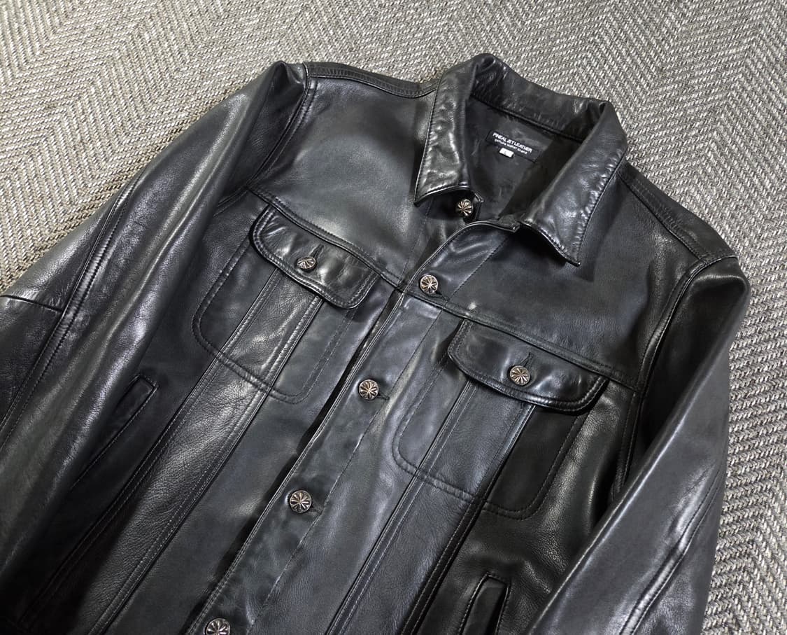 Pineal Jet Leather 리얼 레더 트러커 자켓
 상품이미지3